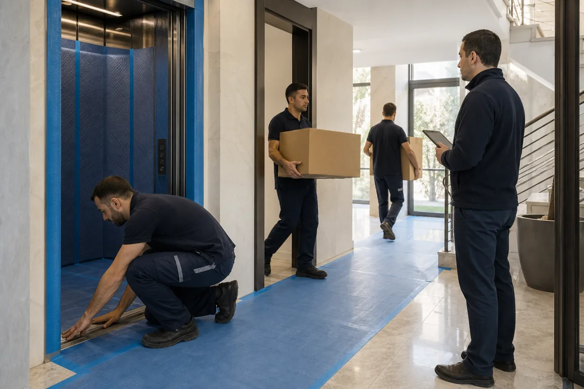 Building and Lift Planning for Moving Day